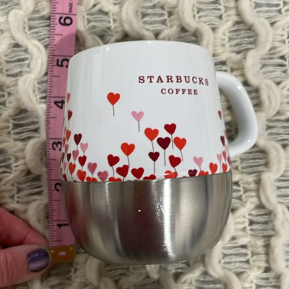 2007 Starbucks Valentine’s heart balloons red cherry ruby pink silver weighted - Picture 7 of 8